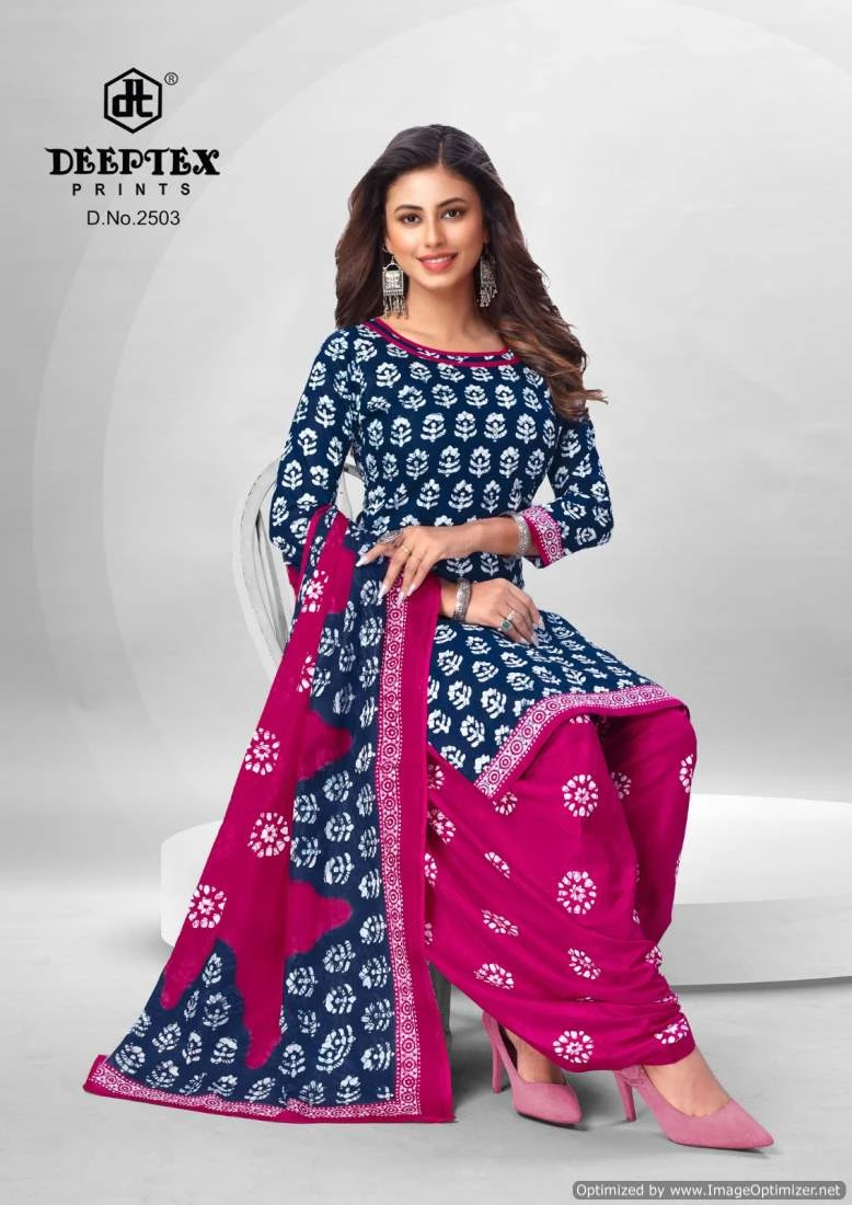 Deeptex Batic Plus Vol 25 Cotton Wholesale Salwar Suit Catalog — Wholesale Salwar Suits, Deeptex wholesale from Surat — view 5